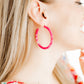 Holly Medium Hoop Earrings - Pink Party Punch - LINNY CO WholesaleAcetate