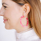Holly Medium Hoop Earrings - Pink Party Punch - LINNY CO WholesaleAcetate