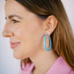 Holly Medium Hoop Earrings - Turquoise - LINNY CO WholesaleAcetate