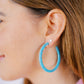 Holly Medium Hoop Earrings - Turquoise - LINNY CO WholesaleAcetate