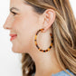 Holly Mega Hoop Earrings - Brown Tortoise - LINNY CO WholesaleAcetate