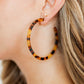 Holly Mega Hoop Earrings - Brown Tortoise - LINNY CO WholesaleAcetate