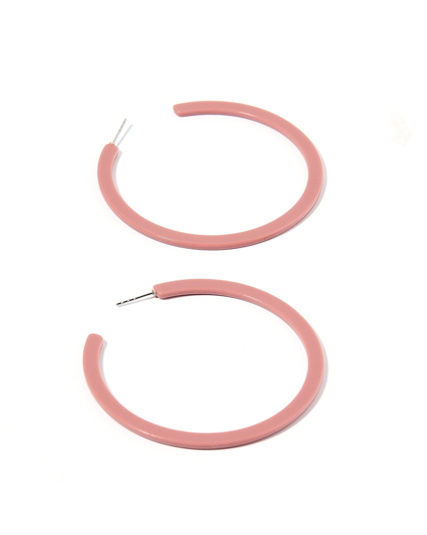 Holly Mega Hoop Earrings - Dusty Pink - LINNY CO WholesaleAcetate
