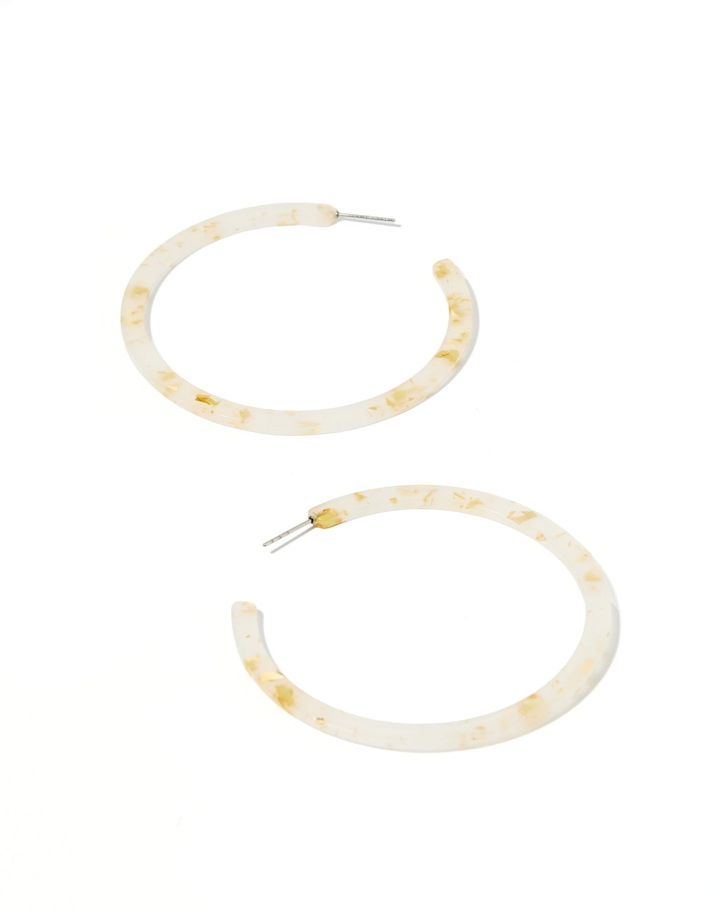Holly Mega Hoop Earrings - Gold Confetti - LINNY CO WholesaleAcetate