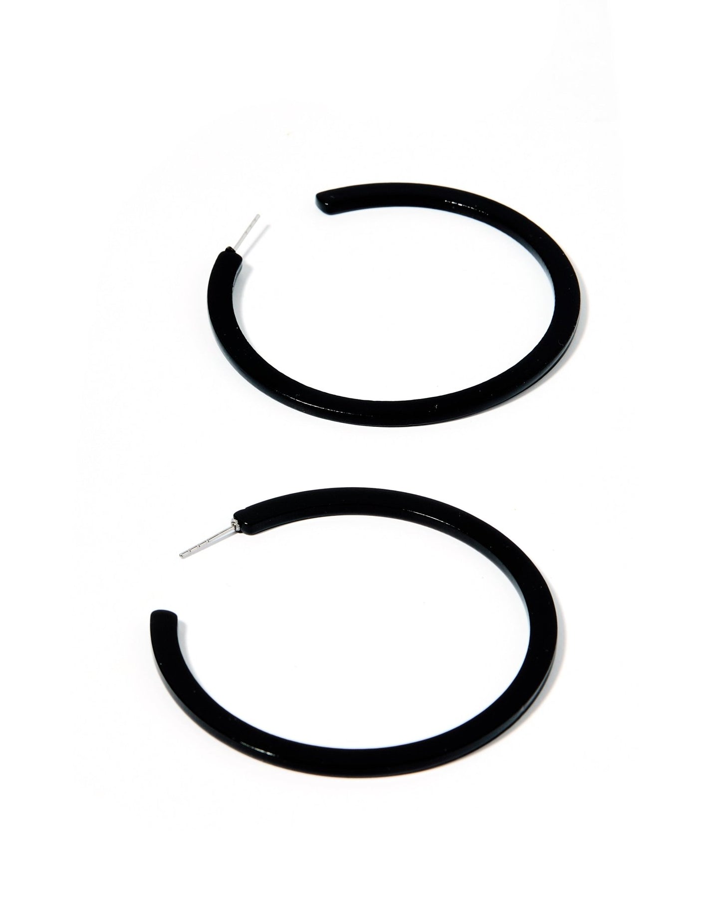 Holly Mega Hoop Earrings - True Black - LINNY CO WholesaleAcetate