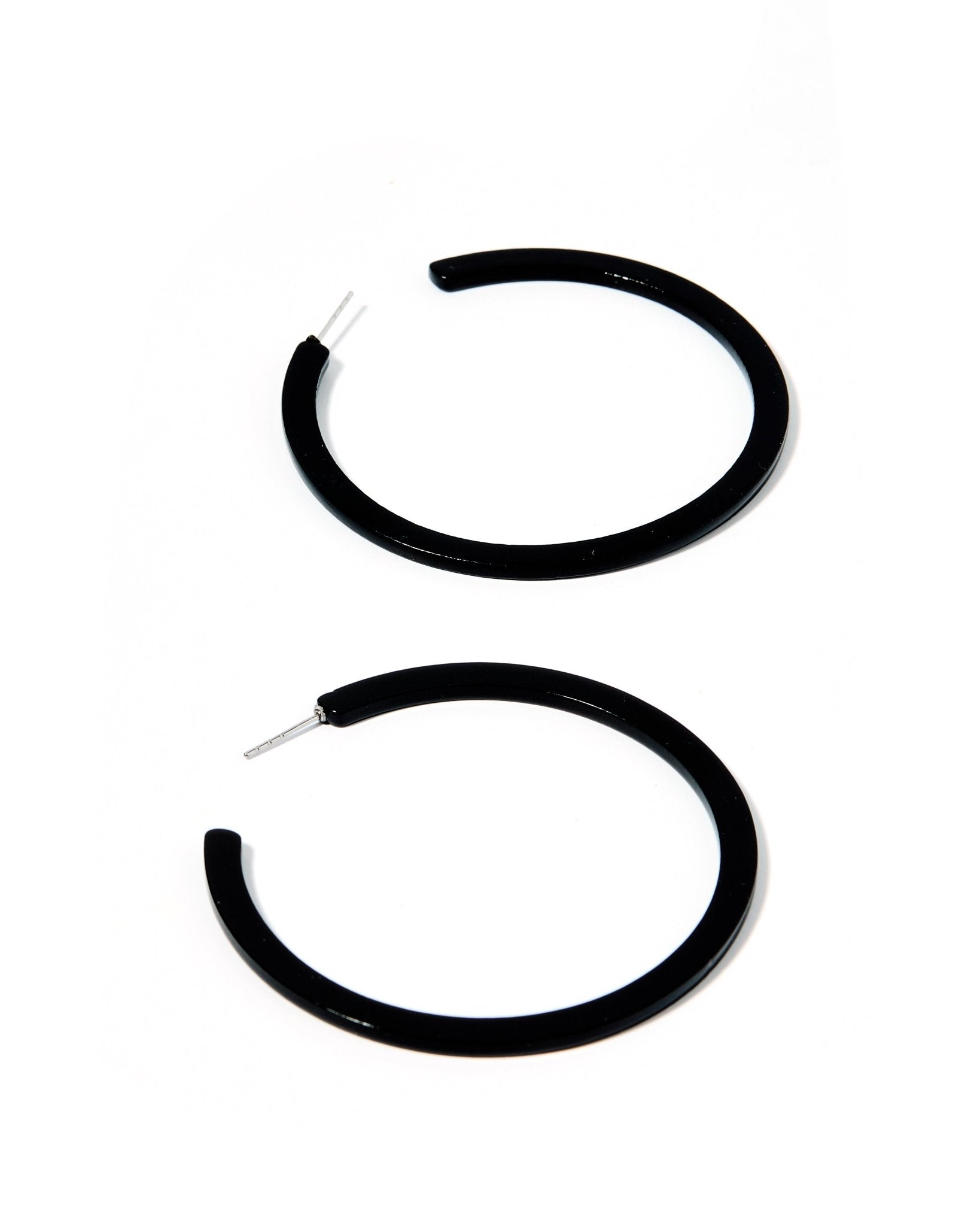 Holly Mega Hoop Earrings - True Black - LINNY CO WholesaleAcetate