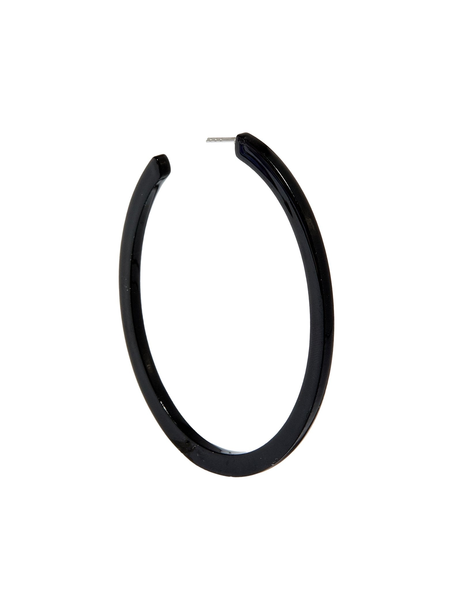 Holly Mega Hoop Earrings - True Black - LINNY CO WholesaleAcetate