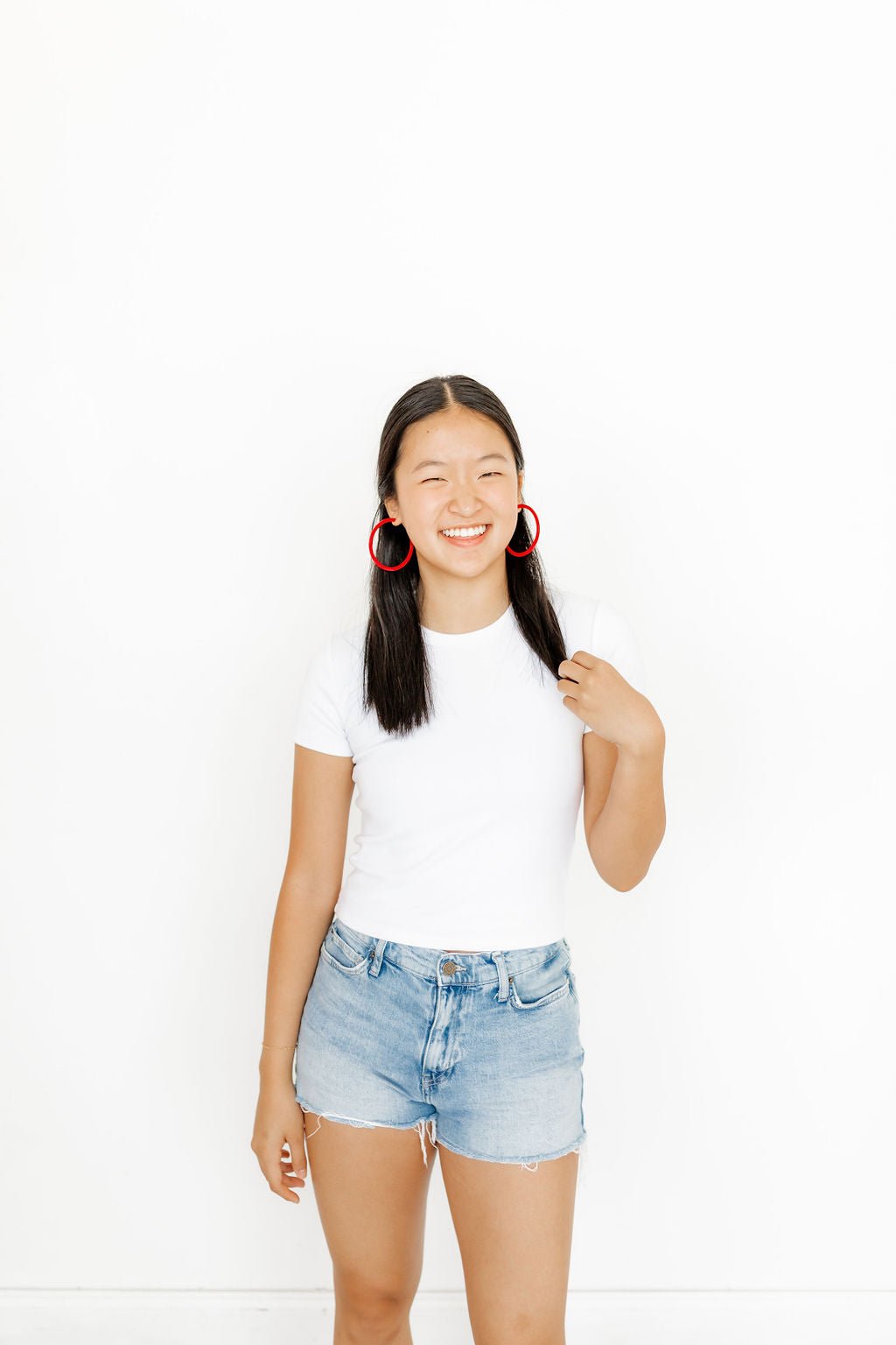 Holly Mega Hoop Earrings - True Red - LINNY CO WholesaleAcetate
