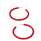 Holly Mega Hoop Earrings - True Red - LINNY CO WholesaleAcetate