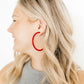 Holly Mega Hoop Earrings - True Red - LINNY CO WholesaleAcetate