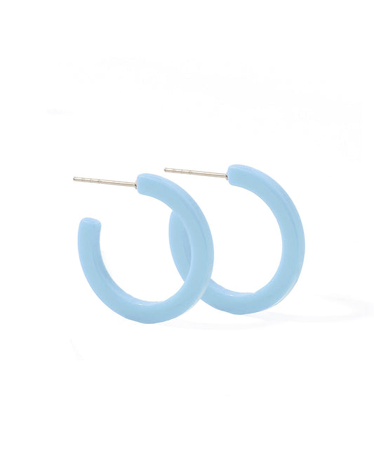 Holly Mini Hoop Earrings - Bluebell - LINNY CO WholesaleAcetate