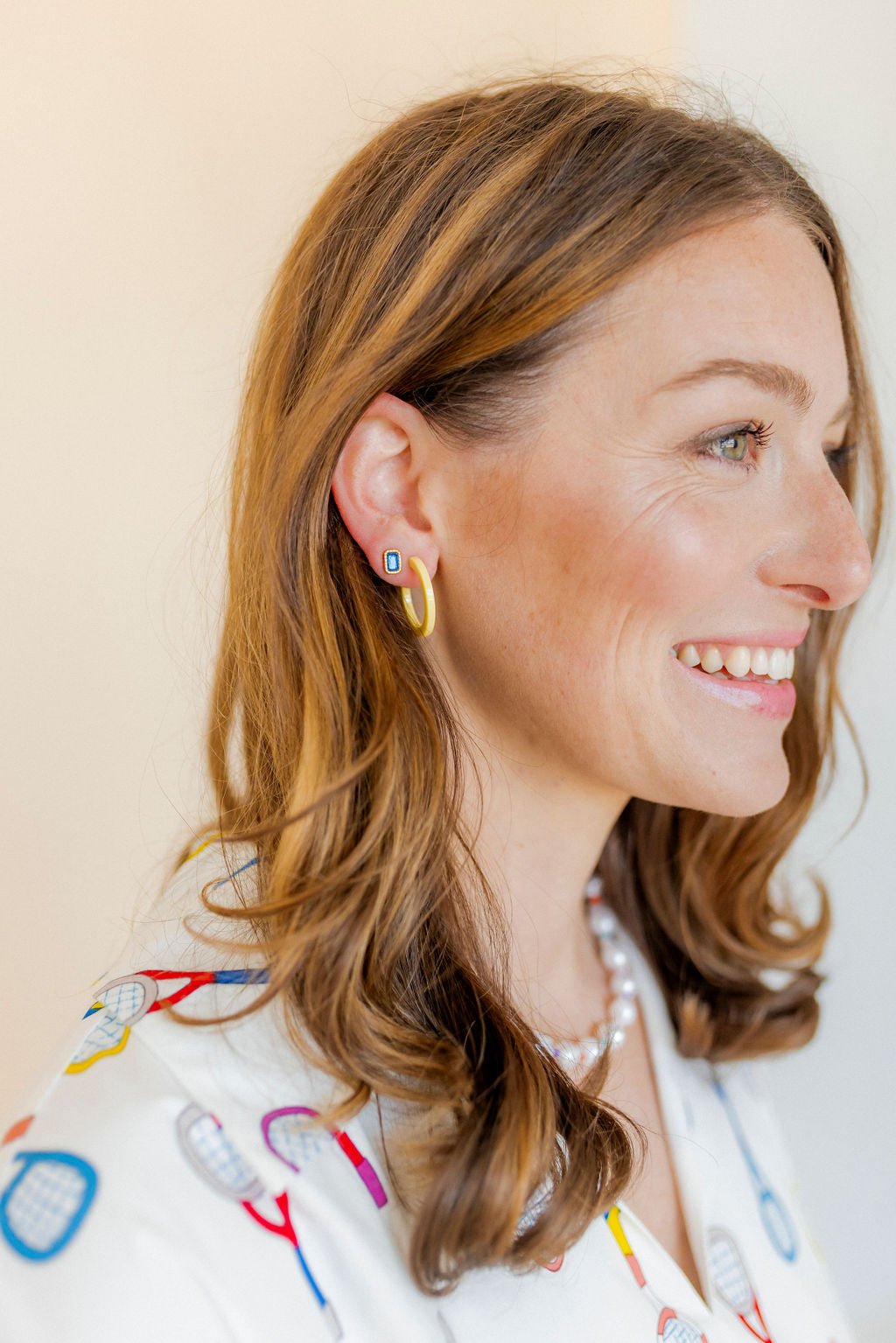 Holly Mini Hoop Earrings - Buttercup Yellow - LINNY CO WholesaleAcetate