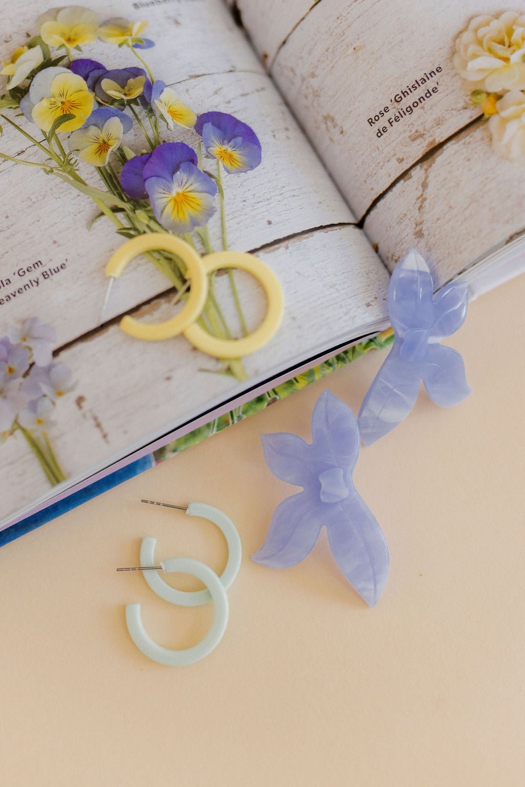 Holly Mini Hoop Earrings - Buttercup Yellow - LINNY CO WholesaleAcetate