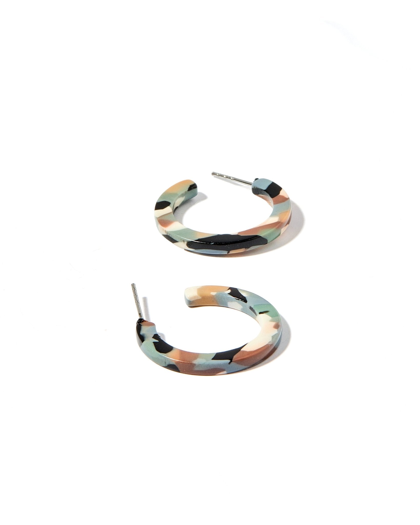 Holly Mini Hoop Earrings - Desert Camo - LINNY CO WholesaleAcetate
