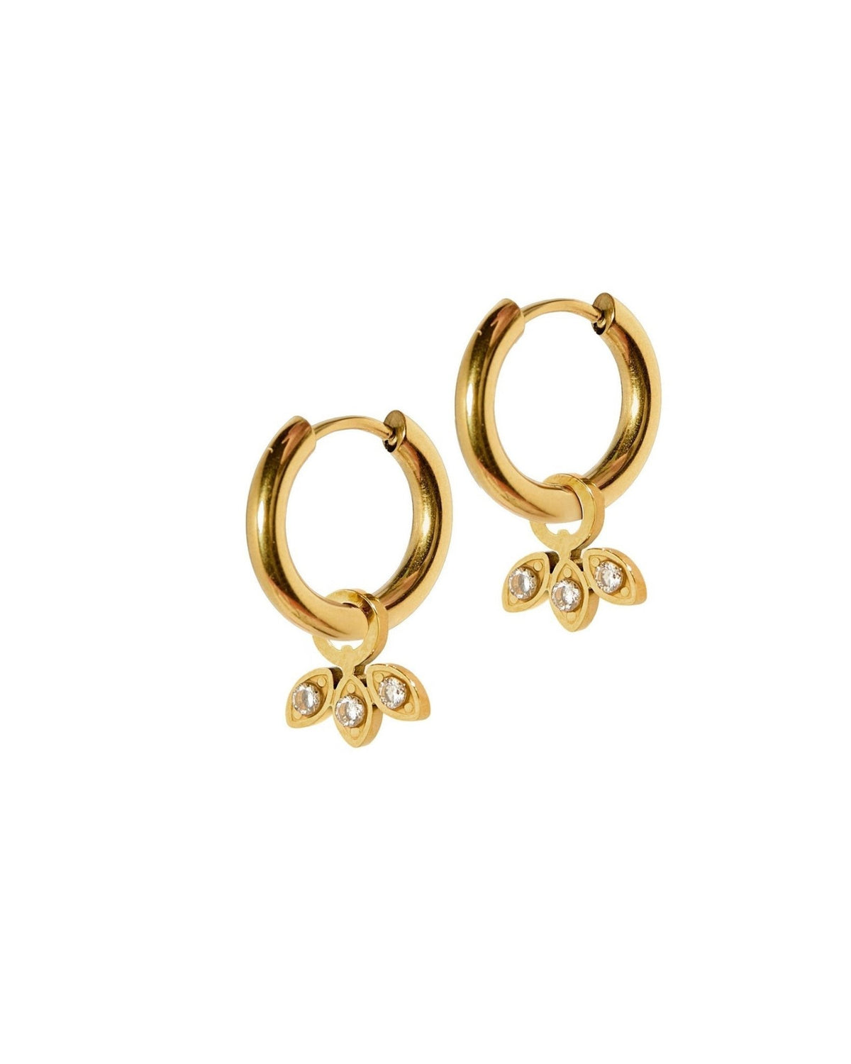 Huggie Charm Earrings - Amara Gold - LINNY CO WholesaleMetals