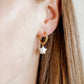 Huggie Charm Earrings - Aster Star Pearl - LINNY CO WholesaleStuds
