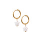 Huggie Charm Earrings - Aster Star Pearl - LINNY CO WholesaleStuds