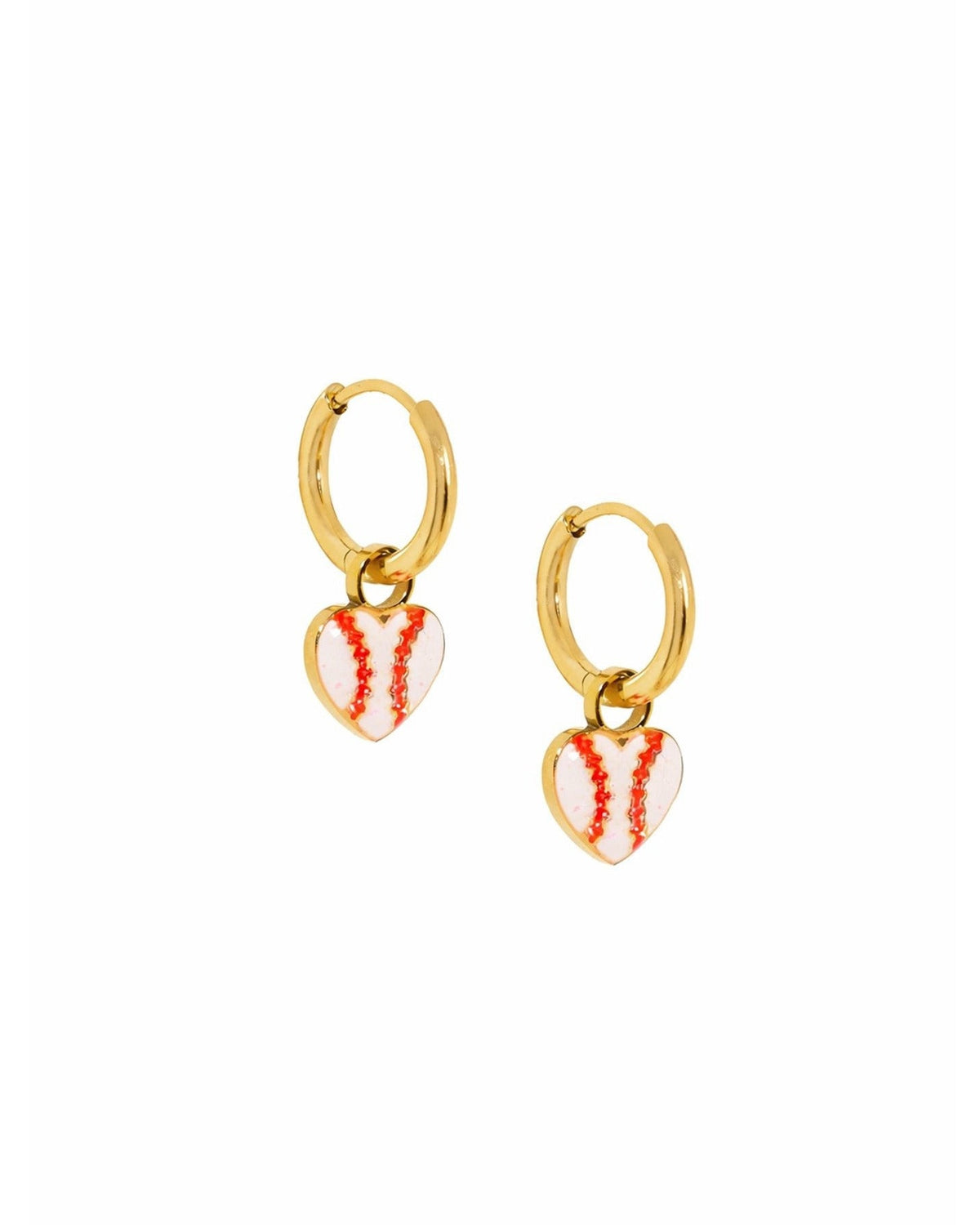 Huggie Charm Earrings - Baseball - LINNY CO WholesaleEarrings