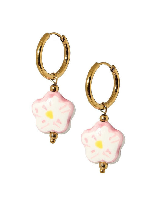 Huggie Charm Earrings - Bloom - LINNY CO Wholesale