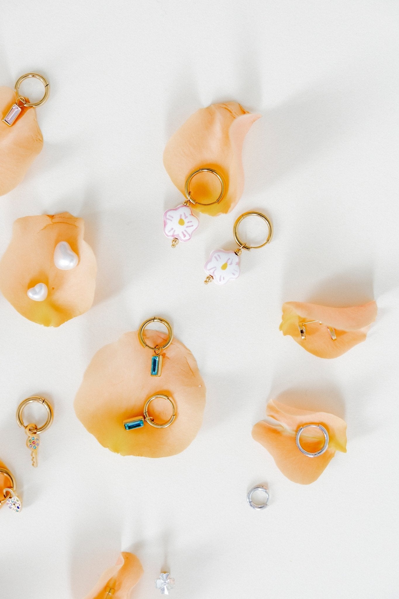 Huggie Charm Earrings - Bloom - LINNY CO Wholesale
