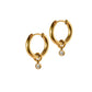 Huggie Charm Earrings - Celine Gold - LINNY CO WholesaleMetals
