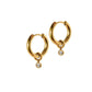 Huggie Charm Earrings - Celine Gold - LINNY CO WholesaleMetals