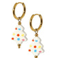 Huggie Charm Earrings - Christmas Tree Polka Dot - LINNY CO Wholesale