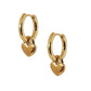 Huggie Charm Earrings - Dakota Heart - LINNY CO Wholesale