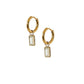Huggie Charm Earrings - Edith Clear Gold - LINNY CO Wholesale