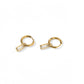 Huggie Charm Earrings - Edith Clear Gold - LINNY CO Wholesale