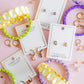 Huggie Charm Earrings - Edith Clear Gold - LINNY CO Wholesale