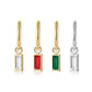Huggie Charm Earrings - Edith Clear Silver - LINNY CO Wholesale