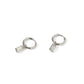 Huggie Charm Earrings - Edith Clear Silver - LINNY CO Wholesale