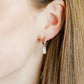 Huggie Charm Earrings - Edith Clear Silver - LINNY CO Wholesale
