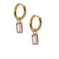 Huggie Charm Earrings - Edith Pink Gold - LINNY CO Wholesale