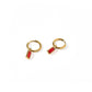 Huggie Charm Earrings - Edith Red Gold - LINNY CO Wholesale