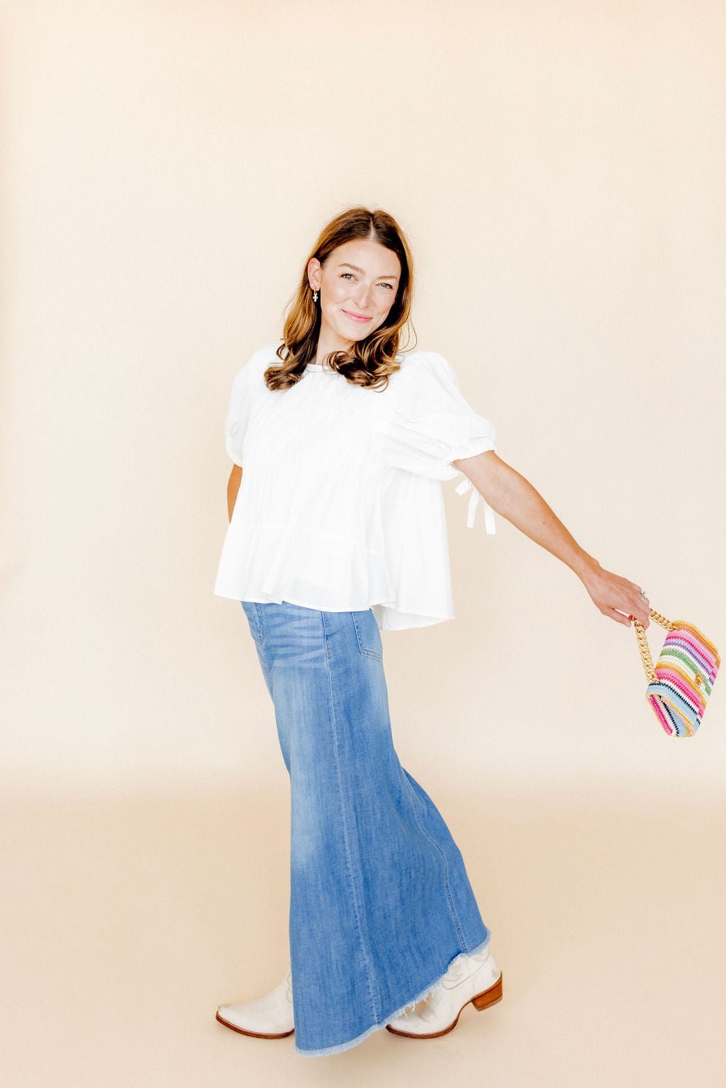 Huggie Charm Earrings - Esther Cross Multi - LINNY CO WholesaleMetals