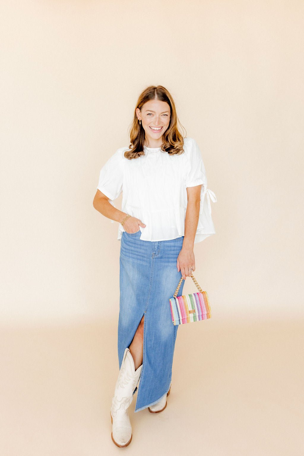 Huggie Charm Earrings - Esther Cross Multi - LINNY CO WholesaleMetals