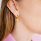 Huggie Charm Earrings - Faye Butterfly Gold - LINNY CO WholesaleMetals