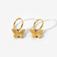Huggie Charm Earrings - Faye Butterfly Gold - LINNY CO WholesaleMetals