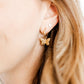 Huggie Charm Earrings - Faye Butterfly Gold - LINNY CO WholesaleMetals