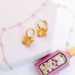 Huggie Charm Earrings - Faye Butterfly Gold - LINNY CO WholesaleMetals