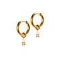Huggie Charm Earrings - Jo Gold - LINNY CO WholesaleMetals