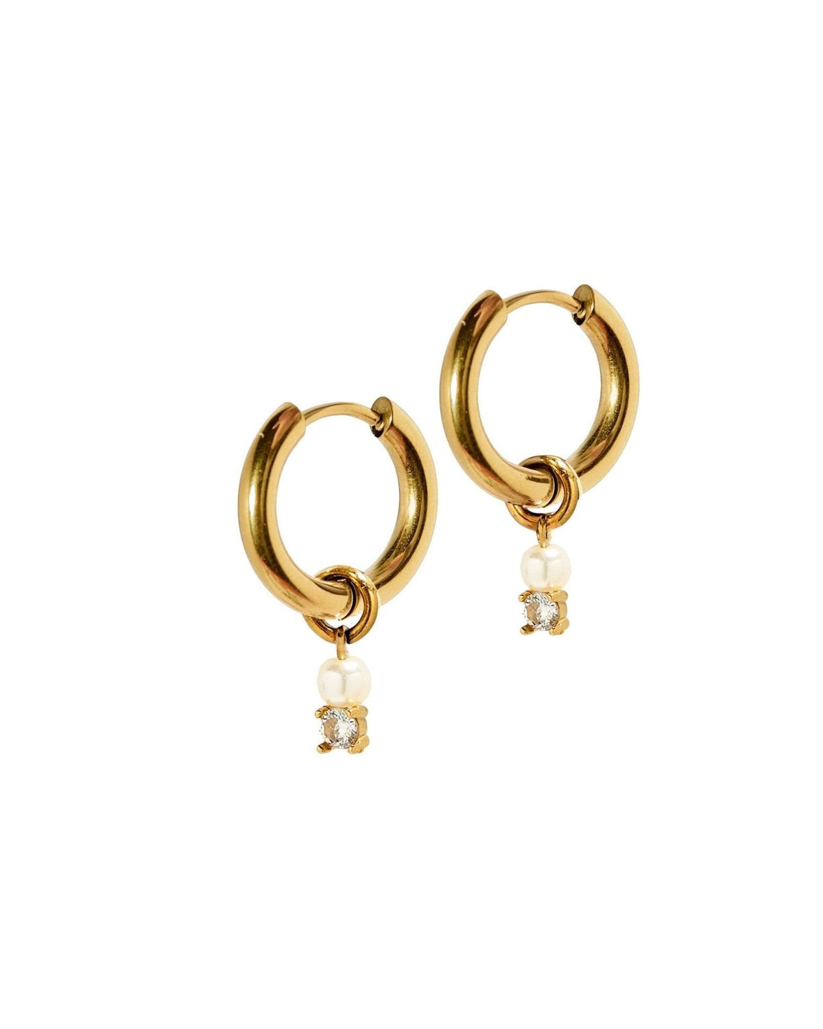 Huggie Charm Earrings - Jo Gold - LINNY CO WholesaleMetals
