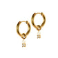 Huggie Charm Earrings - Jo Gold - LINNY CO WholesaleMetals