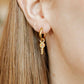 Huggie Charm Earrings - Lock and Key Gold - LINNY CO WholesaleMetals