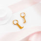 Huggie Charm Earrings - Luca Boot Gold - LINNY CO WholesaleMetals