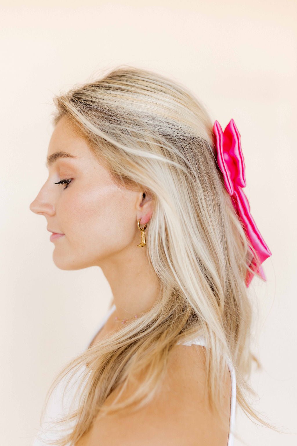 Huggie Charm Earrings - Luca Boot Gold - LINNY CO WholesaleMetals