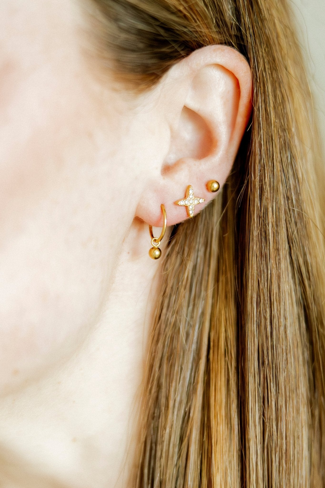 Huggie Charm Earrings - Nola 10mm - LINNY CO WholesaleStuds