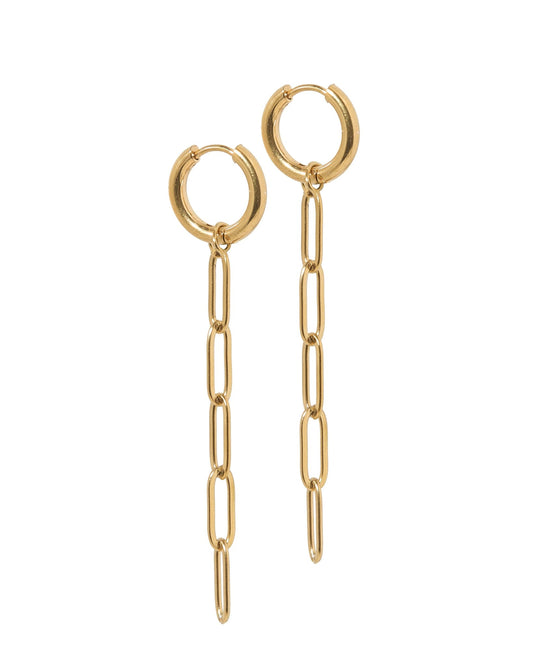 Huggie Charm Earrings - Palmer Paperclip - LINNY CO WholesaleMetals